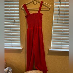 Red jumpsuit